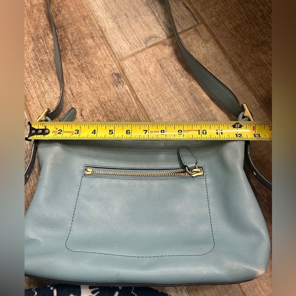 Coach Slate Blue Leather Crossbody Bag- See Pics - Picture 9 of 12